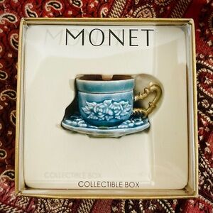 NEW Monet Collectible Trinket Enamel Keepsake Box: 2013 “Mom’s Tea Cup”